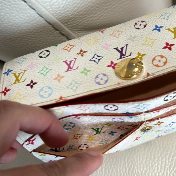 Authentic Murakami, Monogram Multicolor Sarah Wallet White - Picture 16 of 17